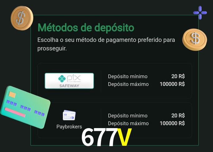 O cassino 677V oferece uma grande variedade de métodos de pagamento